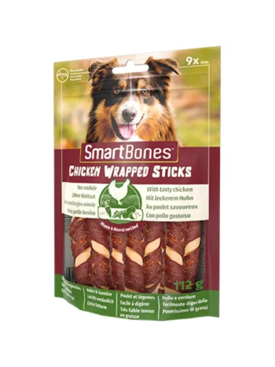Smart Bones Tavuk Sargılı Sticks Mini Köpek Ödülü 9'lu
