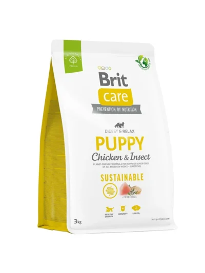 Brit Care Puppy Digest & Relax Tavuklu Larva Proteinli Yavru Köpek Maması 3kg