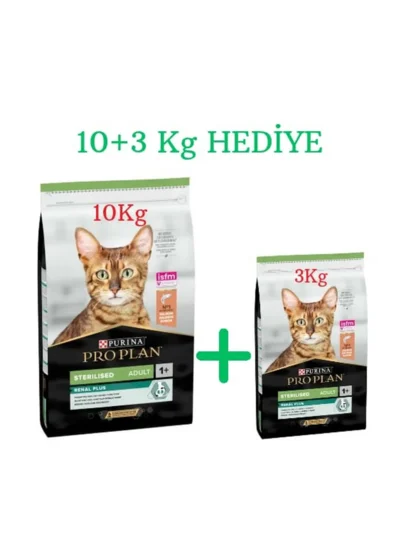 Pro Plan Somonlu Kısırlaştırılmış Kedi Maması 10 Kg + 3 Kg