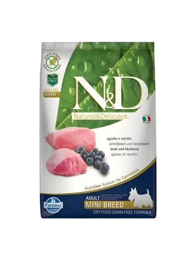 N&D Tahılsız Kuzu Etli Mini Adult Köpek Maması 7 KG
