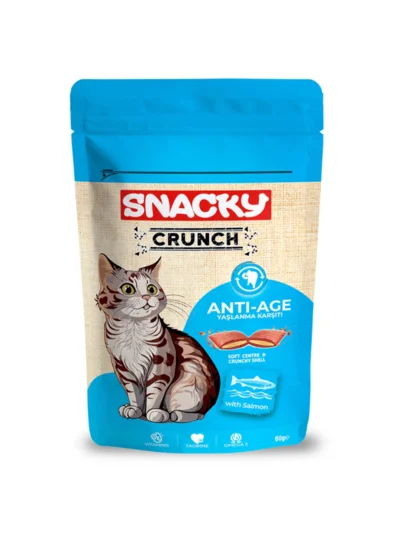 Snacky Kedi Crunch Ödül Anti-Age Somonlu 60 Gr