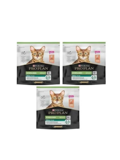 Pro Plan Renal Plus Sterilesed Somonlu Kısırlaştırılmış Kedi Maması 400 gr 3 Paket