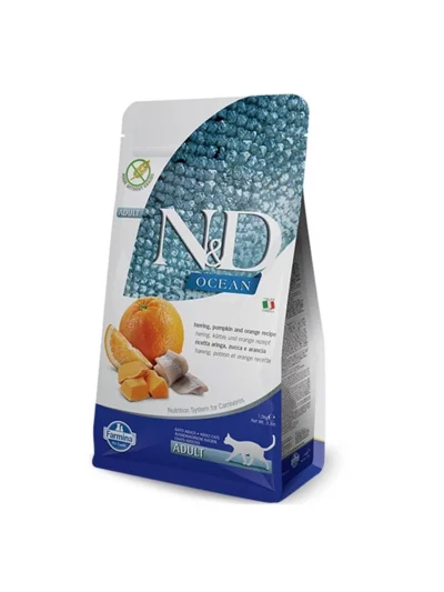 N&D Ocean Pumpkin Ringa Balıklı Portakallı Kedi Maması 1,5 Kg