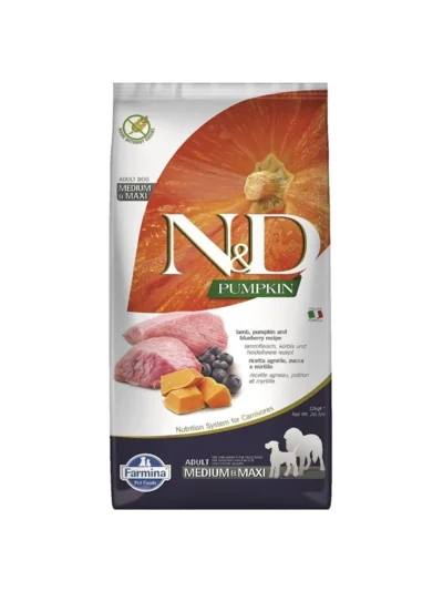 N&D Tahılsız Kuzu Etli Yetişkin Köpek Maması 12 KG