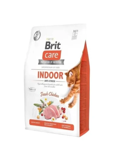 Brit Care Indoor Hypo-Allergenic Stres Azaltıcı Ev Kedileri Için Tahılsız Yetişkin Kedi Maması 2 Kg