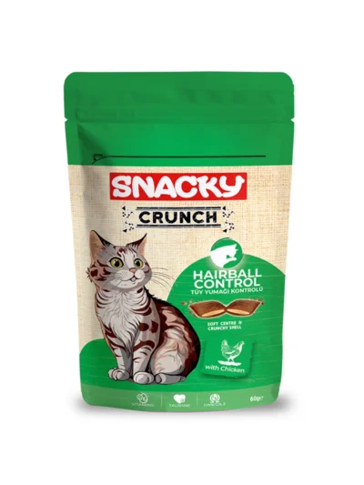 Snacky Kedi Crunch Ödül Hairball Cont.Tavuk 60 Gr