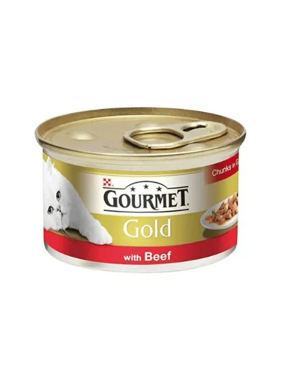 Gourmet Gold Parça Etli Soslu Sığır Etli Kedi Konservesi 85 gr