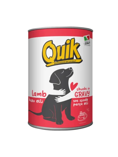 Quik Kuzu Etli Yetişkin Köpek Maması Konserve 415 GR