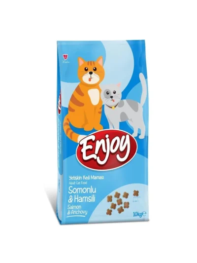 Enjoy Somonlu ve Hamsili Yetişkin Kuru Kedi Maması 10 kg