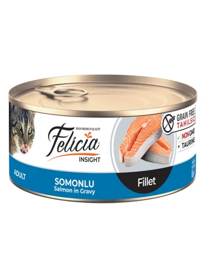 Felicia Tahılsız Konserve Somonlu Fileto Yaş Kedi Maması 85 Gr