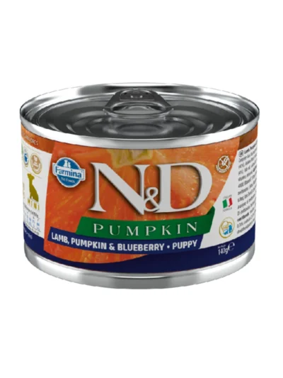 N&D Pumpkin Bal Kabaklı Kuzulu Küçük Irk Yavru Köpek Konservesi 140Gr