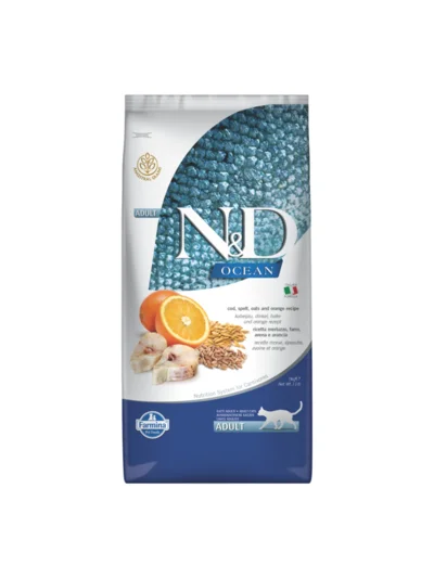 N&D Ocean Low Morina Balıklı Portakallı Yetişkin Kedi Maması 5 KG