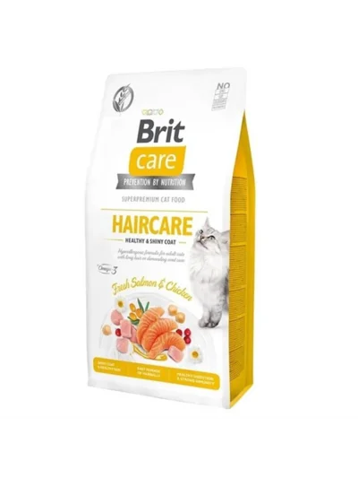 Brit Care Haircare Hypo-Allergenic Deri ve Tüy Sağlığı için Tahılsız Yetişkin Kedi Maması 7kg