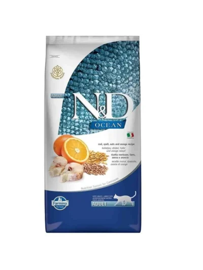 N&D Low Morina Balıklı Portakallı Yetişkin Kedi Maması 10 KG