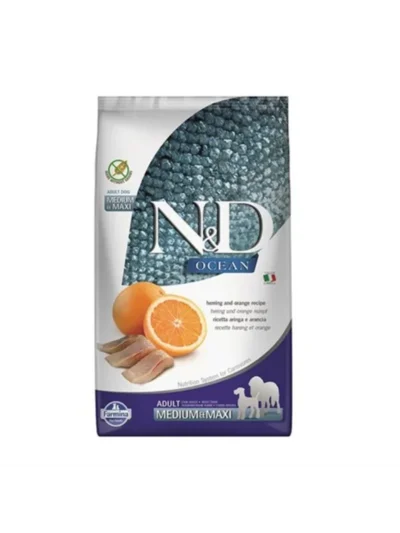 N&D Ocean Ringa Balık&Portakallı Adoult Med.Maxi 12 KG