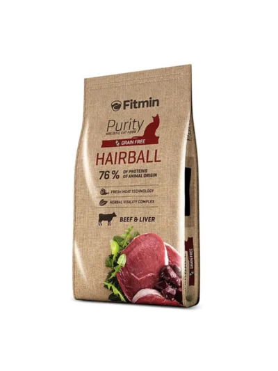 Fitmin Purity Hairball Taze Sığır Etli Yetişkin Kedi Maması 10 Kg
