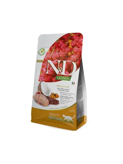 N&D Quinoa Skin Coat Bıldırcın Etli Yetişkin Kedi Maması 1,5 Kg
