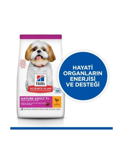 Hills Mature Adult 7+ Small Mini Tavuklu Yaşlı  Köpek Maması 1.5 KG