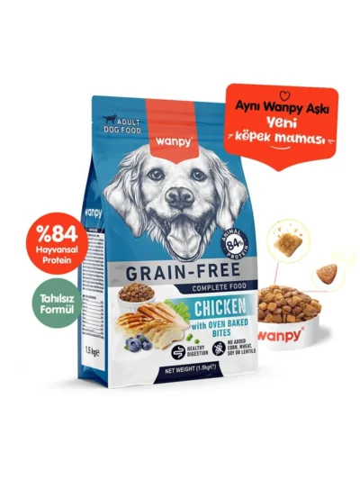 Wanpy Tahılsız Tavuklu Yetişkin Köpek Maması 1,5 kg