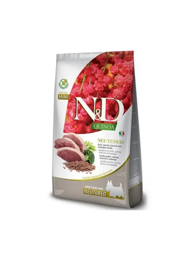 N&D Quinoa Kısırlaştırılmış Köpek Maması Mini Ördek Etli Kinoalı Brokolili 7 Kg