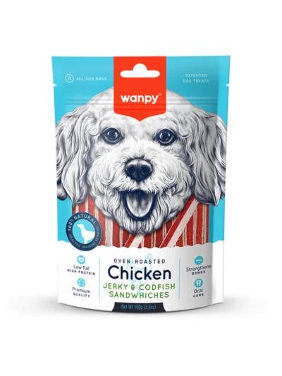 Wanpy Tavuklu&Morina Sandwich  Balıklı Köpek Ödülü 100 gr