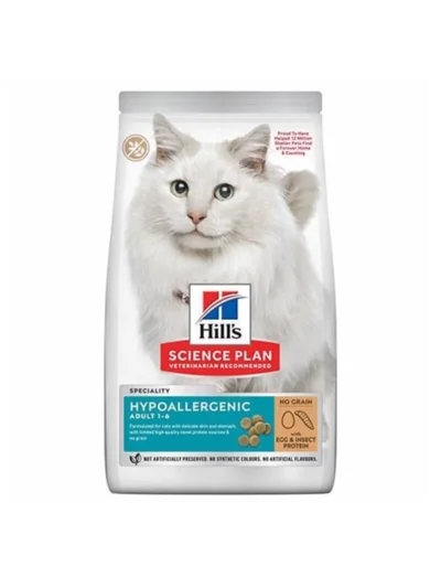 Hill's Hypoallergenic Yumurta ve Böcekli Yetişkin Kedi Maması 1,5 Kg