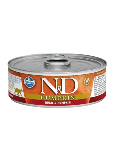 N&D Pumpkin Bal Kabaklı ve Bıldırcınlı Tahılsız Yetişkin Kedi Konservesi 70gr