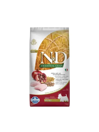 N&D Düşük Tahıllı Tavuklu Küçük Irk Mini Yetişkin Köpek Maması 7 Kg