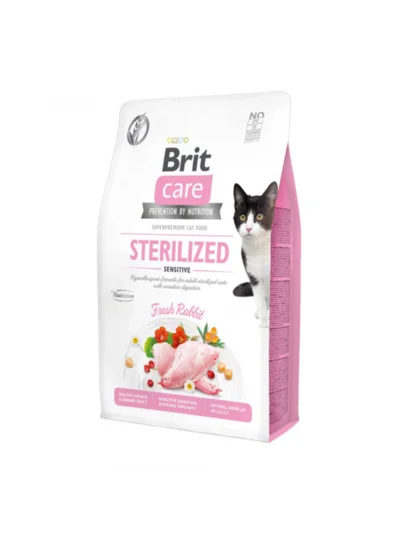 Brit Care Hypo-Allergenic Sensitive Tahılsız Tavşanlı Kısır Kedi Maması 2 Kg
