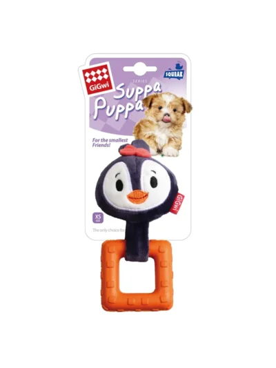 Gigwi Suppa Puppa Penguenli Kare Şekilli Diş Kaşıma
