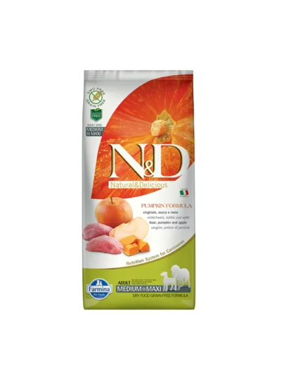 N&D Pumpkin Yaban Domuzlu MedMaxi Adult Köpek 12 Kg