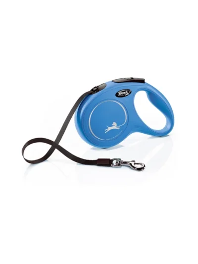 Flexi New Classic Otomatik Şerit Köpek Gezdirme Tasma M 5 MT Mavi