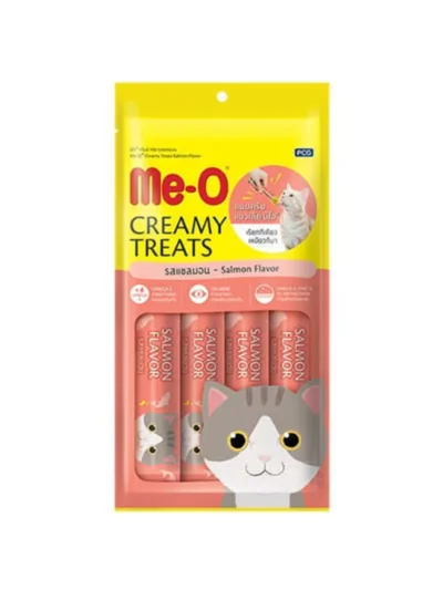 Me-O Kremalı Somonlu Kedi Sıvı Ödül Maması 4x15 Gr