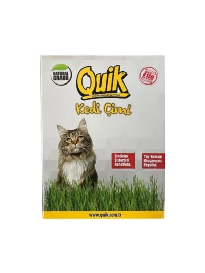 Quik Doğal Kedi Çimi Fileli