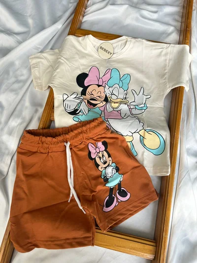 Daisy Minnie  Baskılı Şortlu Takım