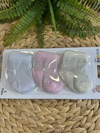 Yetiş bebek çorap 3'li Kız K.
