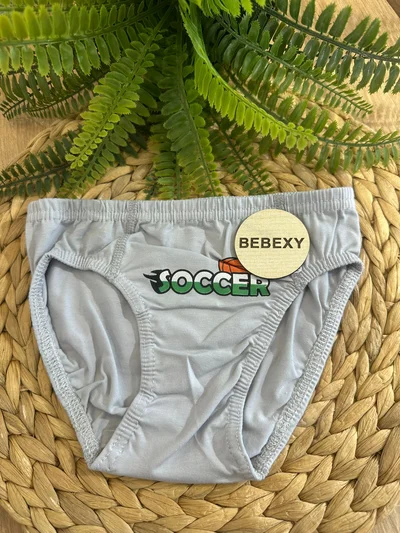 Erkek Çocuk Külot Soccer Gri