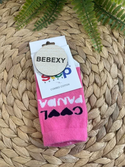 Cool Panpa Baskılı Çorap  Pembe