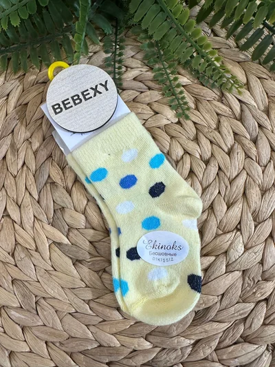 Renkli Benekli  Soket Çorap Sarı