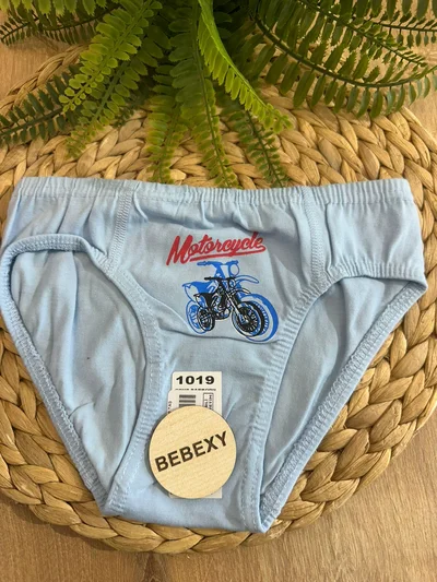 Erkek Çocuk Külot Motosiklet Mavi