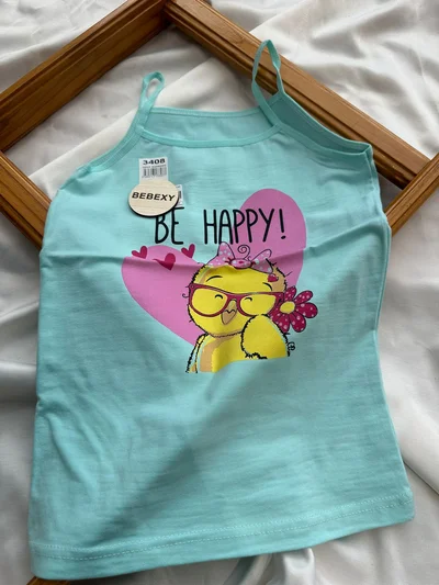 Be Happy  Baskılı  Atlet Yeşil