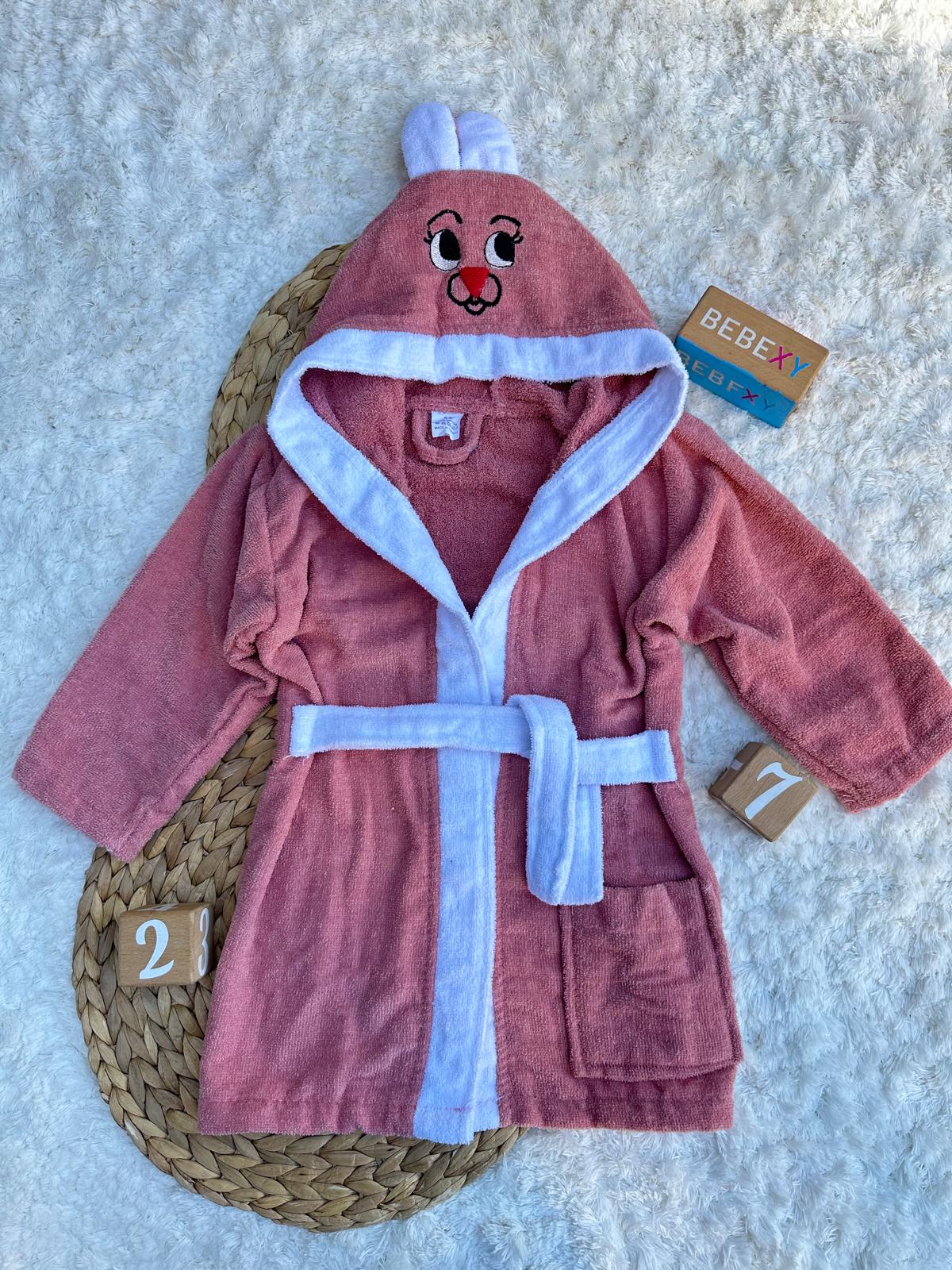 Tavşanlı Çocuk Bornozu  Pinks