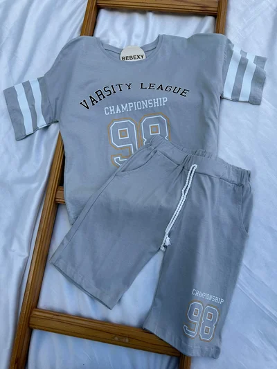 Varsity Baskılı Şortlu Takım 