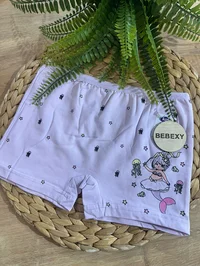 Kız Çocuk Boxer Ahtapot Baskılı Lila