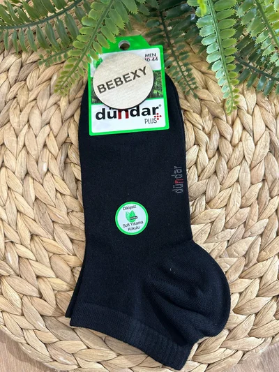 Plus Erkek Bambu Patik Çorap Siyah