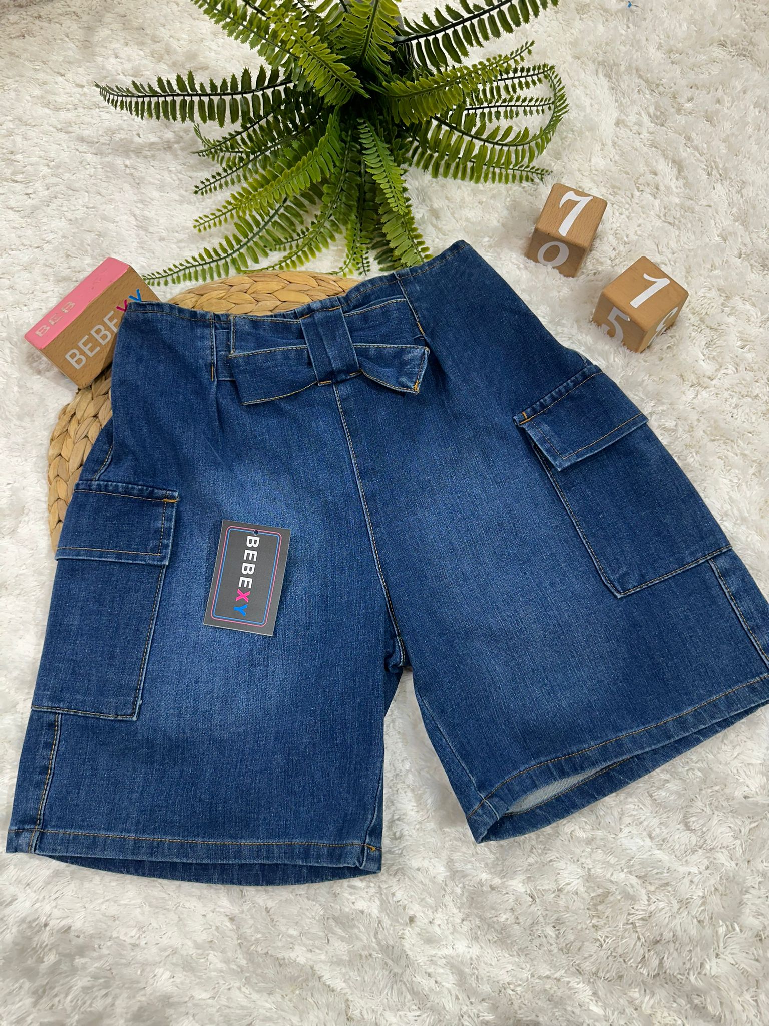 Denim ŞortFiyonk Detaylı