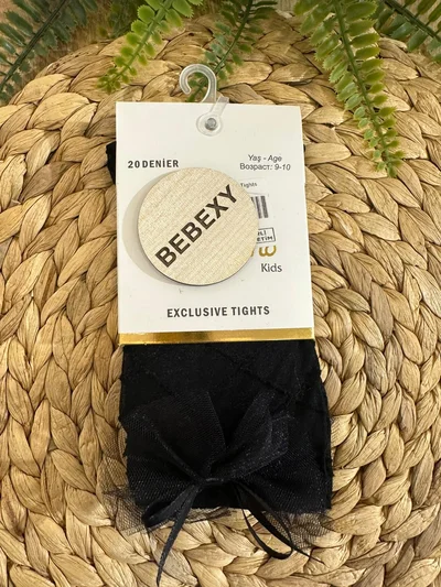 Kurdeleli 20 Denier  Exclusive Tights  Külotlu Çorap Siyah