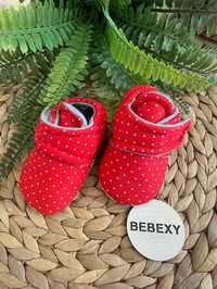 Noktalı Bebek Ayakkabısı Kırmızı