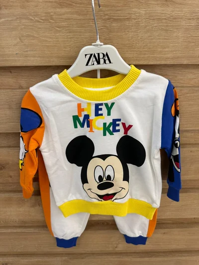 Hey Mıckey Baskılı Bebek Takım 91/