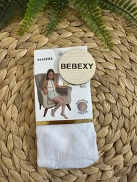 Külotlu Çorap Kız Çocuk Kelebek Desenli Beyaz